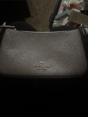 kate spade Silver Glitter Mini Crossbody Bag